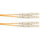 Panduit Fiber Optic Duplex Patch Network Cable - 32.81 ft Fiber Optic Network Cable for Network Device - First End: 2 x LC Male Network - Second End: 2 x LC Male Network - Patch Cable - Orange - 1 Pack - TAA Compliance F62ERLNLNSNM010