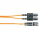 Panduit Fiber Optic Duplex Patch Network Cable - 9.84 ft Fiber Optic Network Cable for Network Device - First End: 2 x LC Male Network - Second End: 2 x SC Male Network - Patch Cable - Orange - 1 Pack - TAA Compliance F62ERLNSNSNM003