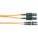 Panduit Fiber Optic Duplex Patch Network Cable - 6.56 ft Fiber Optic Network Cable for Network Device - First End: 2 x LC Male Network - Second End: 2 x SC Male Network - Patch Cable - Orange - 1 Pack - TAA Compliance F62ELLNSNSNM002