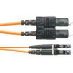 Panduit Fiber Optic Duplex Patch Network Cable - 3.28 ft Fiber Optic Network Cable for Network Device - First End: 2 x LC Male Network - Second End: 2 x SC Male Network - Patch Cable - Orange - TAA Compliance F62ERLNSNSNM001