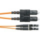 Panduit Fiber Optic Duplex Patch Network Cable - 104.99 ft Fiber Optic Network Cable for Network Device - First End: 2 x LC Male Network - Second End: 2 x SC Male Network - Patch Cable - Orange - 1 Pack - TAA Compliance F52ERLNSNSNM032
