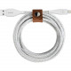 Belkin DuraTek Plus Lightning to USB-A Cable with Strap - 6 ft Lightning/USB Data Transfer Cable for iPhone, iPad, iPad Pro - First End: 1 x Type A Male USB - Second End: 1 x Lightning Male Proprietary Connector - MFI - White F8J236BT06-WHT