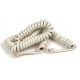 Belkin Coiled Telephone Handset Cable - RJ-11 Male - RJ-11 Male - 12ft - Ivory - TAA Compliance F8V101-12-IV