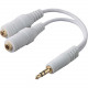 Belkin Speaker and Headphone Splitter - Mini-phone Male, Mini-phone Female - 6" - White F8V234-WHT