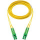 Panduit Fiber Optic Duplex Patch Network Cable - 65.62 ft Fiber Optic Network Cable for Network Device - First End: 2 x SC/APC Male Network - Second End: 2 x SC Male Network - Patch Cable - 9/125 &micro;m - Yellow - 1 Pack - TAA Compliance F923LANSNSN