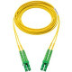 Panduit Fiber Optic Duplex Patch Network Cable - 127.95 ft Fiber Optic Network Cable for Network Device - First End: 2 x SC/APC Male Network - Second End: 2 x SC Male Network - Patch Cable - 9/125 &micro;m - Yellow - 1 Pack - TAA Compliance F923LANSNS