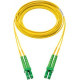 Panduit Fiber Optic Duplex Patch Network Cable - 36.09 ft Fiber Optic Network Cable for Network Device - First End: 2 x SC/APC Male Network - Second End: 2 x SC Male Network - Patch Cable - 9/125 &micro;m - Yellow - 1 Pack - TAA Compliance F923LANSNSN