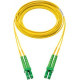 Panduit Fiber Optic Duplex Patch Network Cable - 3.28 ft Fiber Optic Network Cable for Network Device - First End: 2 x SC/APC Male Network - Second End: 2 x SC Male Network - Patch Cable - 9/125 &micro;m - Yellow - 1 Pack - TAA Compliance F923LANSNSNM