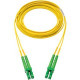 Panduit Fiber Optic Duplex Patch Network Cable - 75.46 ft Fiber Optic Network Cable for Network Device - First End: 2 x SC/APC Male Network - Second End: 2 x SC Male Network - Patch Cable - 9/125 &micro;m - Yellow - 1 Pack - TAA Compliance F923LANSNSN