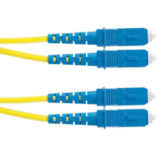 Panduit Fiber Optic Duplex Patch Network Cable - 29.53 ft Fiber Optic Network Cable for Network Device - First End: 2 x SC Male Network - Second End: 2 x SC Male Network - Patch Cable - 9/125 &micro;m - Yellow - 1 F923RSNSNSNM009