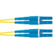 Panduit Fiber Optic Duplex Patch Network Cable - 98.43 ft Fiber Optic Network Cable - First End: 2 x LC Male Network - Second End: 2 x LC Male Network - Patch Cable - Yellow - TAA Compliance F92ERLNLNSNM030