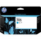 HP 745 (F9J97A) Cyan Original Ink Cartridge (130 ml) - TAA Compliance F9J97A