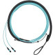 Panduit Fiber Optic Duplex Network Cable - 6.56 ft Fiber Optic Network Cable for Network Device - MPO Female Network - Second End: 2 x LC Male Network - Aqua - 1 - TAA Compliance F9TRL5NQSSNM002