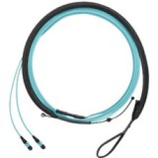 Panduit Fiber Optic Duplex Network Cable - 19.69 ft Fiber Optic Network Cable for Network Device - MPO Female Network - Second End: 2 x LC Male Network - Aqua - 1 - TAA Compliance F9TRL5NQSSNM006