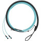 Panduit Fiber Optic Duplex Network Cable - 26 ft Fiber Optic Network Cable for Network Device - MPO Female Network - Second End: 2 x LC Male Network - Aqua - 1 - TAA Compliance F9TRP5NQSSNF026