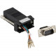 Black Box DB9 Colored Modular Adapter Kits (Unassembled), Blue - 1 x DB-9 Male Serial - 1 x RJ-45 Female Network - Gold, Nickel Connector - Blue FA4509M-BL