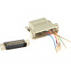 Black Box Modular Adapter Kit - DB25 Male to RJ45 Female, Gray - 1 x DB-25 Male - 1 x RJ-45 Female Network - Gold Contact - Gray FA4525M-GY