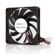 Startech.Com TX3 Dual Ball Bearing Replacement Fan - CPU Cooler fan - 70 mm - black - 70mm - 3500rpm 1 x Dual Ball Bearing - RoHS Compliance FAN7X10TX3