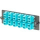 Panduit LC Opticom Fiber Adapter Panels (Duplex Adapters) - 12 Port(s) - 12 x Duplex - Green FAP12WAGDLCZ