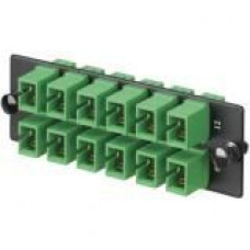 Panduit Opticom FAP12WAGSCZ Network Patch Panel - 12 Port(s) - 12 x Simplex - Black, Green - TAA Compliance FAP12WAGSCZ