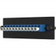 Panduit Front Loading Adapter Panel - 12 Port(s) - 12 x Simplex - Black, Blue - TAA Compliance FAP12WBULCZ