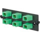 Panduit Network Patch Panel - 3 Port(s) - 3 x Duplex - Green - TAA Compliance FAP3WAGDSCZ