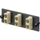 Panduit Fiber Adapter Panel - 3 Port(s) - 3 x Duplex - Black, Electric Ivory - TAA Compliance FAP3WEIDSCZ