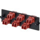 Panduit Keyed LC Fiber Adapter Panel - 6 Port(s) - 6 x Duplex - Black, Slate - Rack-mountable, Wall Mountable - TAA Compliance FAP6WKIGDLCZ
