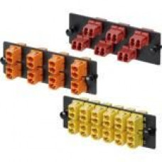 Panduit FAP8WDYLDLCZ Network Patch Panel - 8 Port(s) - 8 x Duplex - Yellow - TAA Compliance FAP8WDYLDLCZ