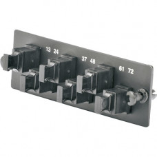 Panduit Opticom FAPH0612BLMPO Network Patch Panel - 6 Port(s) - Black - TAA Compliance FAPH0612BLMPO