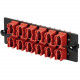 Panduit Opticom Fiber Adapter Panel - 6 Port(s) - Red, Black - TAA Compliance FAPH0624RDMPO