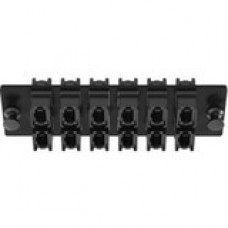 Panduit Front Loading Adapter Panel - 12 Port(s) - Black - DIN Rail Mountable - TAA Compliance FAPH1212BLMPO