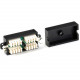 Black Box CAT5e Hard-Wire Coupler - Shielded - 1 x 110 Network - 1 x 110-punchdown Network FAU964