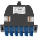 Panduit QuickNet Fiber Optic Duplex Network Adapter - 1 Pack - 2 x MTP/MPO Male Network - 12 x LC Female Cassette - Black, Blue - TAA Compliance FC29N-24-10AF