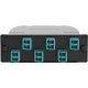 Panduit Opticom Cassette - 12 Port(s) - 6 x Duplex - Aqua, Black - TAA Compliance FC2SA-12-10U