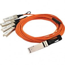 FINISAR Fiber Optic Duplex Network Cable - 16.40 ft Fiber Optic Network Cable for Network Device - First End: 1 x QSFP+ Male Network - Second End: 4 x SFP+ Male Network - 5 GB/s - Fan-out Cable - Brown FCBN510QE2C05