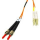 MicroPac Fiber Optic Duplex Cable Adapter - 6.56 ft Fiber Optic Network Cable - First End: 2 x ST Male Network - Second End: 2 x LC Male Network - Orange FCSTLC02M