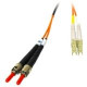 MicroPac Fiber Optic Duplex Cable Adapter - 9.84 ft Fiber Optic Network Cable - First End: 2 x ST Male Network - Second End: 2 x LC Male Network - Orange FCSTLC03M