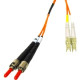 MicroPac Fiber Optic Duplex Cable Adapter - 19.69 ft Fiber Optic Network Cable - First End: 2 x ST Male Network - Second End: 2 x LC Male Network - Orange FCSTLC06M