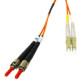 MicroPac Fiber Optic Duplex Cable Adapter - 3.28 ft Fiber Optic Network Cable - First End: 2 x ST Male Network - Second End: 2 x LC Male Network - Yellow FCSTLCS01M