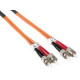 MicroPac Fiber Optic Duplex Cable - 3.28 ft Fiber Optic Network Cable for Network Device - First End: 2 x ST Male Network - Second End: 2 x ST Male Network - Orange FCSTST01M