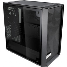 Fractal Design Meshify C Mini - Dark TG Computer Case - Mid-tower - Black - Steel, Tempered Glass - 5 x Bay - 4 x 4.72" x Fan(s) Installed - 0 - ATX, Micro ATX, ITX Motherboard Supported - 7 x Fan(s) Supported - 3 x Internal 2.5" Bay - 2 x Inter