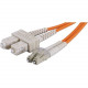 Qvs 1-Meter LC to SC Multimode Fiber Duplex Patch Cord - 3.28 ft Fiber Optic Network Cable for Network Device - First End: 2 x LC/PC Male Network - Second End: 2 x SC/PC Male Network - Patch Cable - Orange FDLCSC-1M