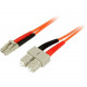 Startech.Com 5m Fiber Optic Cable - Multimode Duplex 62.5/125 - LSZH - LC/SC - OM1 - LC to SC Fiber Patch Cable - LC Male - SC Male - 16.4ft - Orange FIBLCSC5