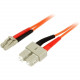 Startech.Com 3m Fiber Optic Cable - Multimode Duplex 62.5/125 - LSZH - LC/SC - OM1 - LC to SC Fiber Patch Cable - LC Male - SC Male - 9.84ft - Orange - RoHS Compliance FIBLCSC3