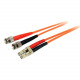 Startech.Com 1m Fiber Optic Cable - Multimode Duplex 62.5/125 - LSZH - LC/ST - OM1 - LC to ST Fiber Patch Cable - LC Male Network - ST Male Network - 1m - Orange - RoHS Compliance FIBLCST1