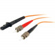 Startech.Com 1m Fiber Optic Cable - Multimode Duplex 62.5/125 - LSZH - MTRJ/ST - OM1 - MTRJ to ST Fiber Patch Cable - MT-RJ Male - ST Male - 3.28ft - Orange FIBMTST1