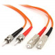 Startech.Com 1m Fiber Optic Cable - Multimode Duplex 62.5/125 - LSZH - ST /SC - OM1 - ST to SC Fiber Patch Cable - ST Male - SC Male - 3.28ft - Orange FIBSTSC1