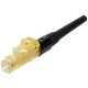 Panduit Fiber Optic Simplex Network Connector - 1 Pack - 1 x LC Male - Aqua - TAA Compliance FLCSMCXABL