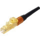 Panduit Fiber Optic Simplex Network Connector - 1 Pack - 1 x LC Male - Aqua - TAA Compliance FLCSMCXEOR